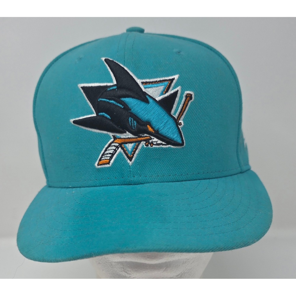 New Era San Jose Sharks 59FIFTY Fitted Hat 7 1/4 Teal NHL Hockey Cap